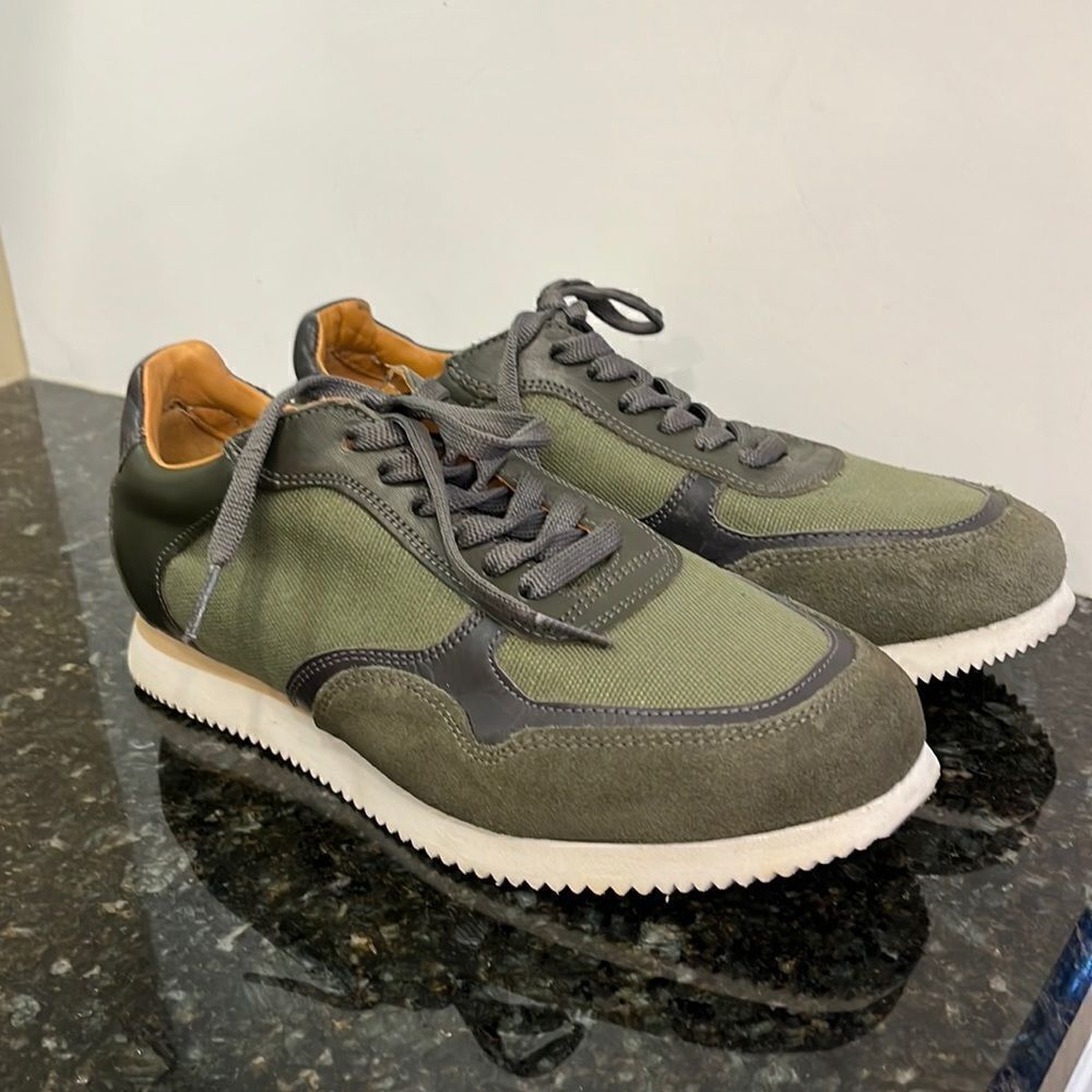 Massimo Dutti - Men - Split Suede Trainers - Khaki - size 40